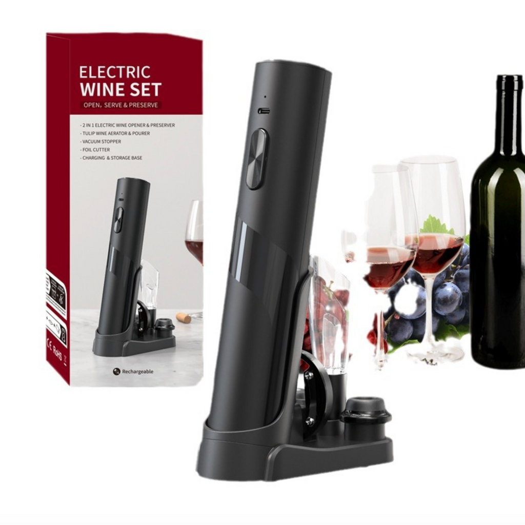 Cordless Electric Wine Bottle Opener Gift Set