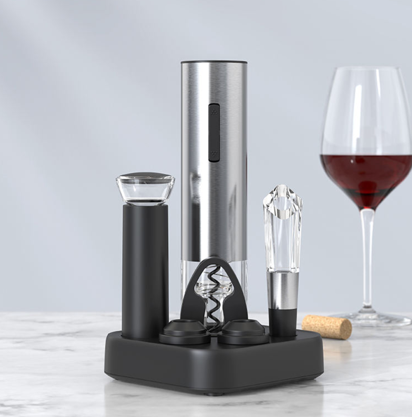 Cordless Electric Wine Bottle Opener Gift Set