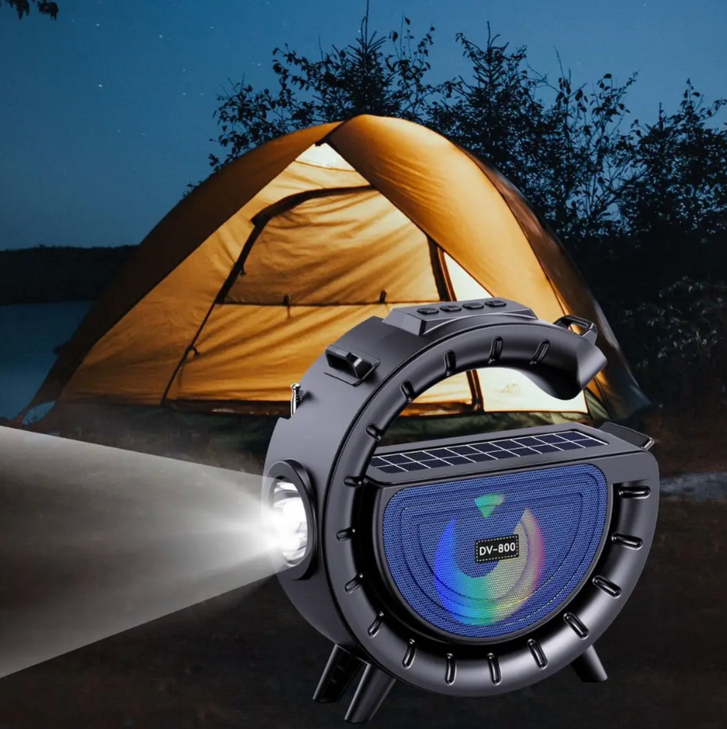 Solar Bluetooth Speaker with LED Light