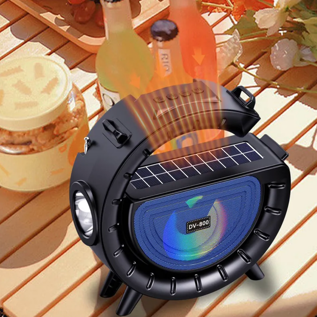 Solar Bluetooth Speaker with LED Light
